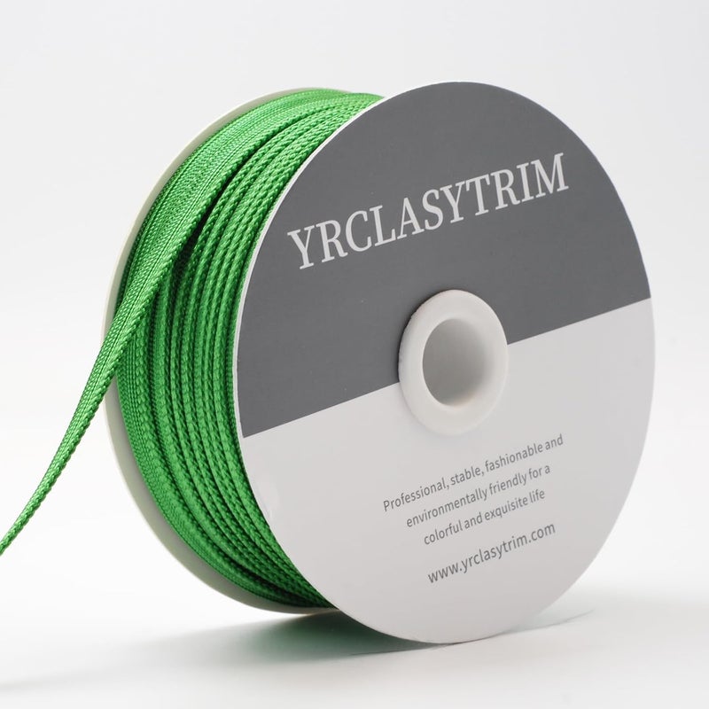 YRCLASYTRIM 0.35inch,(55Yards) Sewing Piping Trim,Shining Polyesterter Cord Trim,for Sewing Clothing,Hometextile, Decoration DIY Crafts Edge Piping Embellishments,30Colour (Broccoli) - Image 3